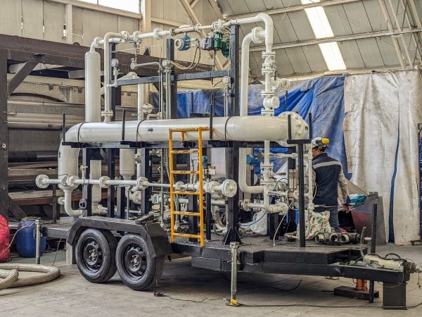 2-phase SR multiphase test separator mobile trailer in Colombia